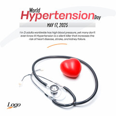 World Hypertension Day Awareness Banner – Health Education Social Media Poster Design