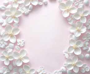 soft pink gradient with sakura silhouettes