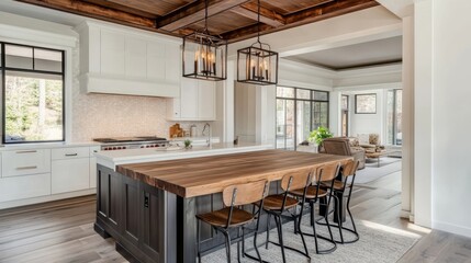 Modern kitchen with breakfast bar