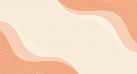 Fototapeta premium Abstract design with peach and cream color waves.
