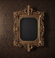 Ornate frames on rich damask fabric background ,  intricate,  wallpaper