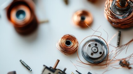 Copper coils and motor components