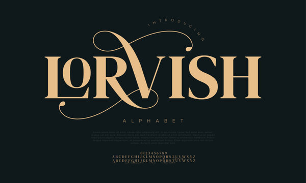 Luxurious decorative serif font with elegant swashes and ligatures, perfect for upscale branding, wedding and editorial design