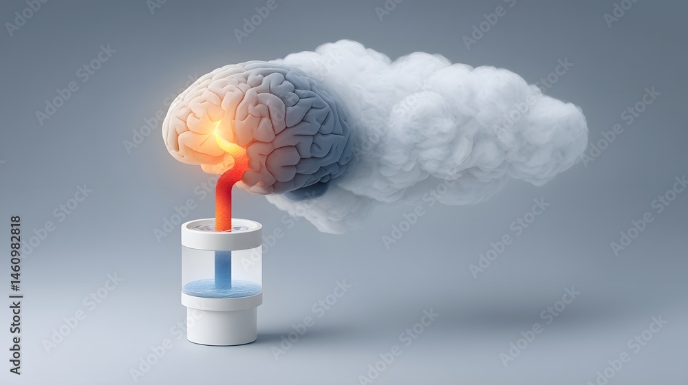 Poster documentary style illustration of a machine learning process featuring artificial intelligence, deep