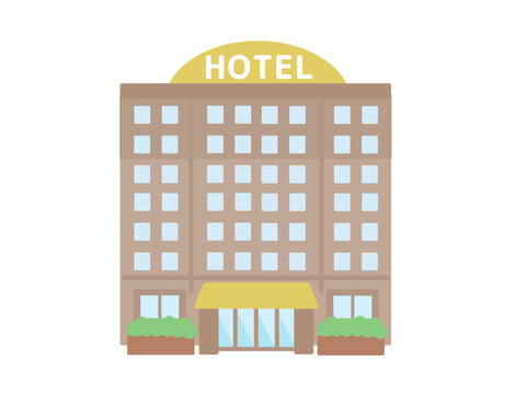 ホテル  建物  イラスト
