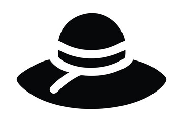  summer Hat icon Silhouette Vector Illustration design