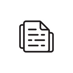 Document Icon Vector Representing Digital Files, Paperwork, and Written Content for Digital Artwork Editable Illustration Isolated on a White Background