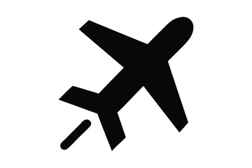 Obraz premium summer Airplane silhouette vector with Flight transport symbol