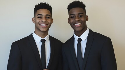 Two young men in suits