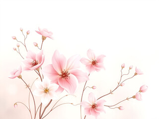 Obraz premium pink flowers background