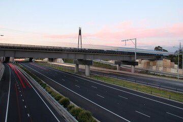 Long exposure taken over eastlink freeway