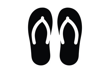 summer black shoes isolated on white Background