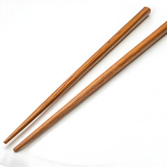 Wooden Chopsticks: High-Resolution Image of Natural Chopsticks isolated   white background