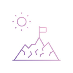 Overcoming Challenges icon vector stock illustration