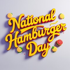Fototapeta premium Celebrate National Hamburger Day with Delicious Fun!