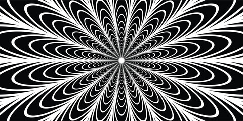 Optical illusion abstract design. Op art pattern. Vector illustration.