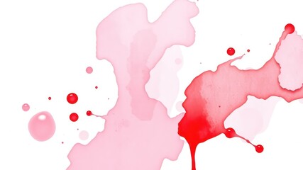 Abstract Pink and Red Splashes on White Background A Visually Striking Design Element