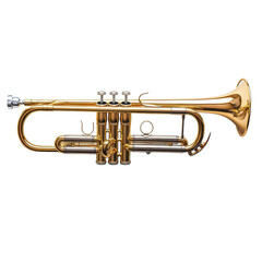 Trumpet isolated on transparent background.
