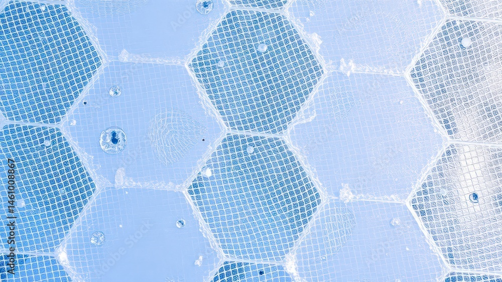 Aufkleber abstract hexagonal grid pattern with subtle texture and perforations