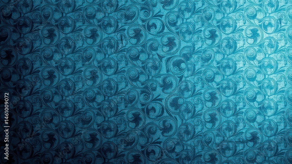 Poster teal swirl pattern background texture elegant design for decor