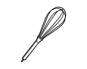 Whisk for mixing ingredients in cooking and baking drawing art