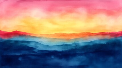 Soft gradient watercolor in vibrant colors, abstract style with copy space