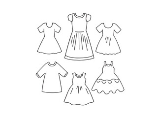 Unique Halo Loom Dress Line Art Illustration for Modern Fashion Projects