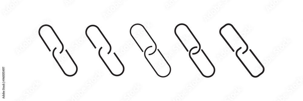 Aufkleber link icons. link symbol. chain flat icon vector design. link icons set. vector illustrator. eps 10