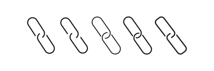 Link icons. Link symbol. Chain flat icon vector design. Link icons set. vector illustrator. eps 10