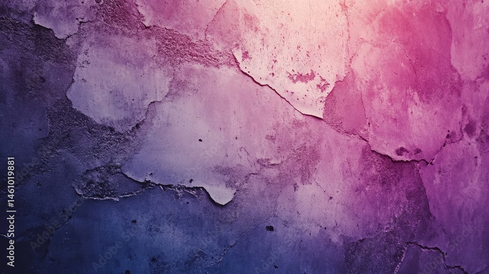 Poster crumbling cement surface with defined cracks and subtle color gradients