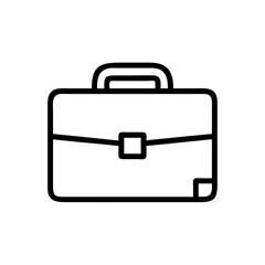 Briefcase Icon isolated on white