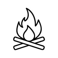 Campfire Icon isolated on white