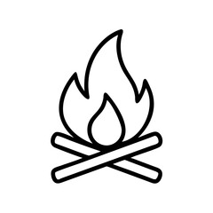 Campfire Icon isolated on white