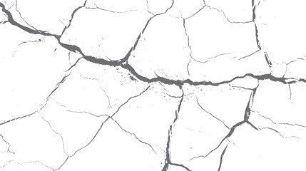 Sketch crack texture. Ground cracks, breaks on land surface from earthquake. old wall background crack vector.	
