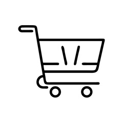 Shopping cart Icon isolated on white