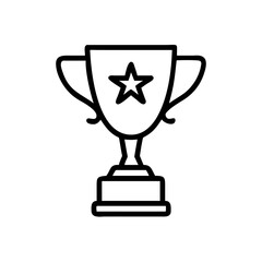  trophy Icon isolated on white