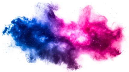 Cosmic nebula splash with stars, space, galaxy, cut out transparent