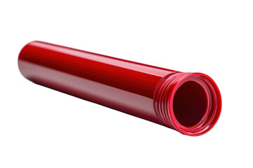 A red plastic tube object