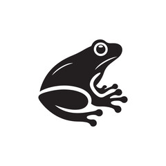 frog vector silhouette clip art logo illustration