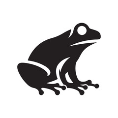 frog vector silhouette clip art logo illustration
