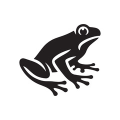frog vector silhouette clip art logo illustration