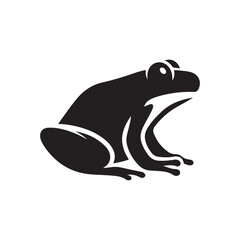 frog vector silhouette clip art logo illustration