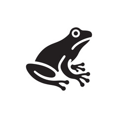 frog vector silhouette clip art logo illustration