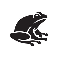 frog vector silhouette clip art logo illustration