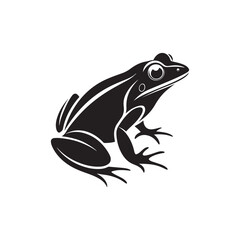 frog vector silhouette clip art logo illustration
