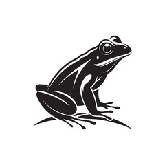 frog vector silhouette clip art logo illustration