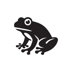 frog vector silhouette clip art logo illustration