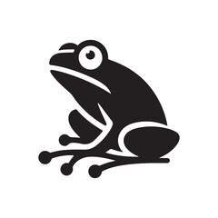 frog vector silhouette clip art logo illustration