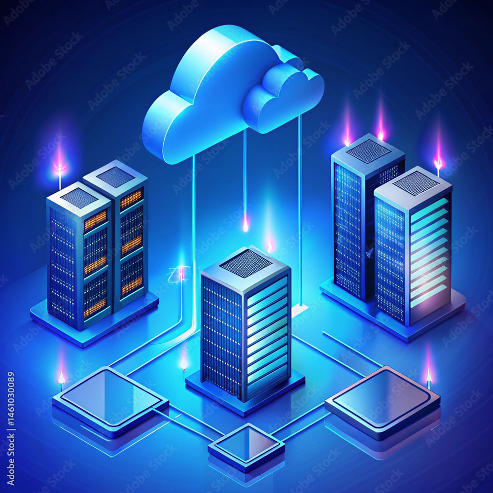 Poster cloud computing network data centers and server infrastructure