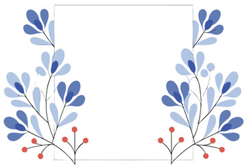 Obraz premium Buds and Seed Pods Side Border Design for Posters and Botanical Layouts